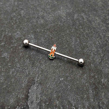 Load image into Gallery viewer, 14G Sweet Christmas Holiday Candle Industrial Barbell 38mm
