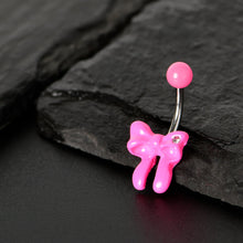 将图片加载到图库查看器，Sydney Belle Girlfriend Collection Pretty Pink Bow Belly Ring
