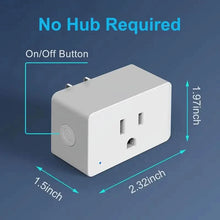 Load image into Gallery viewer, 2-Pack: WiFi Smart Plug – 15A, Timer &amp; App Control, Works with Alexa &amp; Google Home
