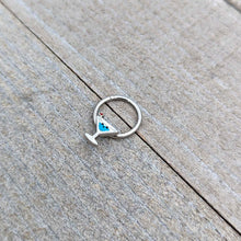 Load image into Gallery viewer, 16G 3/8 Sweet Martini Glass Heart Hinged Segment Ring
