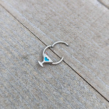 Load image into Gallery viewer, 16G 3/8 Sweet Martini Glass Heart Hinged Segment Ring
