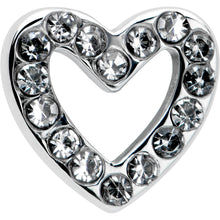 Load image into Gallery viewer, 16G 5/16 Clear Gem Open Heart Valentine Labret Monroe Tragus
