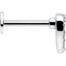 Load image into Gallery viewer, 16G 5/16 Clear Gem Open Heart Valentine Labret Monroe Tragus
