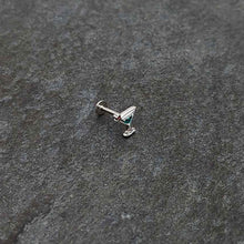Load image into Gallery viewer, 16G 5/16 Sweet Martini Glass Heart Labret Monroe Tragus
