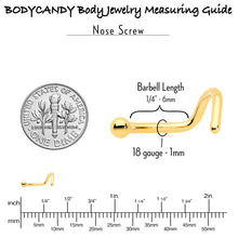 Load image into Gallery viewer, 18G 1/4 Gold Hue ASTM F-136 Implant Grade Titanium Ball End Left Side Nose Screw
