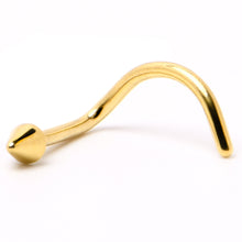 Load image into Gallery viewer, 20G 1/4 Gold Hue ASTM F-136 Implant Grade Titanium Cone End Left Side Nose Screw
