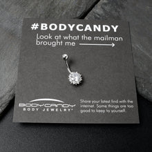 将图片加载到图库查看器，Clear CZ Gem Luxury Sun Splash Belly Ring
