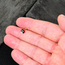 Load image into Gallery viewer, 16G 5/16 Gold Hue Round Penguin Face Holiday Labret Monroe Tragus
