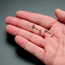 Load image into Gallery viewer, 14G 9/16 Sweet Happy Rose Flower Barbell Nipple Ring Set
