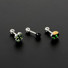 Load image into Gallery viewer, 16G 1/4 Green Gem  Shamrock Pot of Gold Cartilage Earring Curation Set of 3
