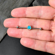 将图片加载到图库查看器，14G Blue Celebration Easter Egg Industrial Barbell 38mm
