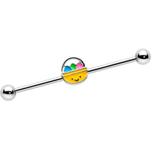 将图片加载到图库查看器，14G Celebration Easter Basket Industrial Barbell 38mm
