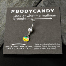 Load image into Gallery viewer, Clear Gem Celebration Easter Basket Dangle Belly Ring
