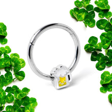 将图片加载到图库查看器，16G 3/8 Sweet Happy Beer St Patricks Hinged Segment Ring
