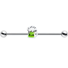 将图片加载到图库查看器，14G Sweet Happy Green Beer St Patricks Industrial Barbell 38mm
