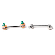 Load image into Gallery viewer, 14G 9/16 Sweet Happy Leprechaun St Patricks Day Nipple Ring Set
