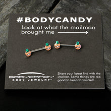 Load image into Gallery viewer, 14G 9/16 Sweet Happy Leprechaun St Patricks Day Nipple Ring Set
