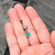 Load image into Gallery viewer, Clear Gem Celebration Easter Egg Dangle Belly Ring

