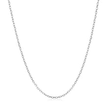 将图片加载到图库查看器，14k White Gold Faceted Cable Link Chain 1.3mm
