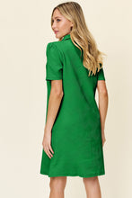 Load image into Gallery viewer, Double Take Full Size Texture Collared Neck Short Sleeve Dress Textured Dress For Women
