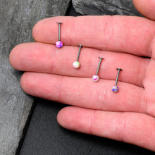 Load image into Gallery viewer, 16G 3/8 Splatter Pink Blue Labret Monroe Tragus Set of 4
