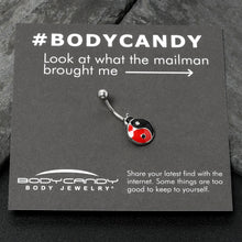 Load image into Gallery viewer, Clear Gem Ladybug Yin Yang Belly Ring
