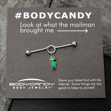 Load image into Gallery viewer, 14G Fancy Leprechaun St Patricks Dangle Project Bar 38mm
