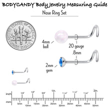 Load image into Gallery viewer, 20G Nose Screw Gem Faux Opal Pack Pretty  Nose Ring Set of 6

