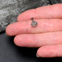 Load image into Gallery viewer, 16G 5/16 Aurora CZ Gem Snowflake Style Labret Monroe Tragus
