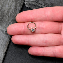 将图片加载到图库查看器，16G 3/8 Vitrail Gem Rose Gold Hue Flower Hinged Segment Ring
