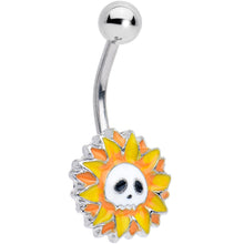 Load image into Gallery viewer, Sunflower Skull Belly Ring
