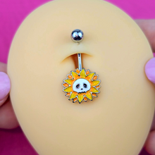 Load image into Gallery viewer, Sunflower Skull Belly Ring
