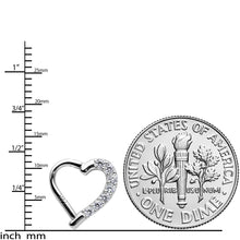 Load image into Gallery viewer, 16G 5/16 14k White Gold CZ Paved Ultra Luxe Left Hinged Heart Segment Ring
