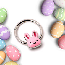 将图片加载到图库查看器，16G 3/8 Kawaii Cutie Easter Bunny Hinged Segment Ring
