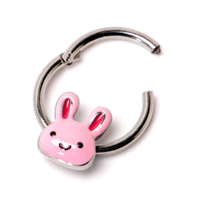 将图片加载到图库查看器，16G 3/8 Kawaii Cutie Easter Bunny Hinged Segment Ring
