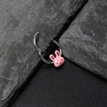 将图片加载到图库查看器，16G 3/8 Kawaii Cutie Easter Bunny Hinged Segment Ring
