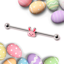Load image into Gallery viewer, 14G Kawaii Cutie Easter Bunny Industrial Barbell 38mm
