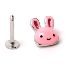 Load image into Gallery viewer, 16G 5/16 Kawaii Cutie Easter Bunny Labret Monroe Tragus

