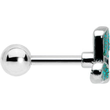Load image into Gallery viewer, 16G 1/4 Glitter Top Hat Shamrock Cartilage Tragus Earring
