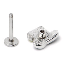 Load image into Gallery viewer, 16G 5/16 Glitter Top Hat Shamrock St Patricks Labret Monroe Tragus
