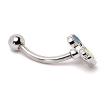 将图片加载到图库查看器，16G 5/16 Glitter Top Hat Shamrock St Patricks Curved Eyebrow Ring
