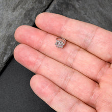 Load image into Gallery viewer, 20G 5/16 Pink Clear CZ Gem Snowflake Nose Hoop
