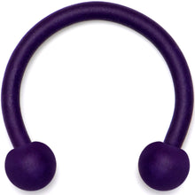 Load image into Gallery viewer, 16G 3/8 Dark Purple Matte Horseshoe Circular Barbell
