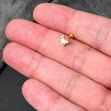 Load image into Gallery viewer, 16G 5/16 Gold Tone Cutie Easter Bunny Labret Monroe Tragus
