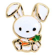Load image into Gallery viewer, 16G 5/16 Gold Tone Cutie Easter Bunny Labret Monroe Tragus
