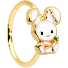 Load image into Gallery viewer, 20G 5/16 Gold Tone Cutie Easter Bunny Nose Hoop
