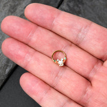 将图片加载到图库查看器，16G 3/8 Gold Tone Cutie Easter Bunny Hinged Segment Ring

