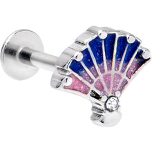 Load image into Gallery viewer, 16G 5/16 Clear CZ Gem Mesmerizing Ocean Sea Shell Magic Labret Tragus
