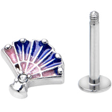 Load image into Gallery viewer, 16G 5/16 Clear CZ Gem Mesmerizing Ocean Sea Shell Magic Labret Tragus
