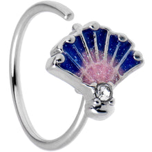 Load image into Gallery viewer, 20G 5/16 Clear CZ Gem Mesmerizing Ocean Sea Shell Magic Nose Hoop
